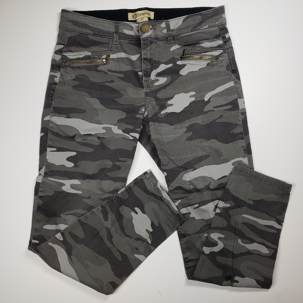 Democracy Camouflage Women Jeans - Gray and Black